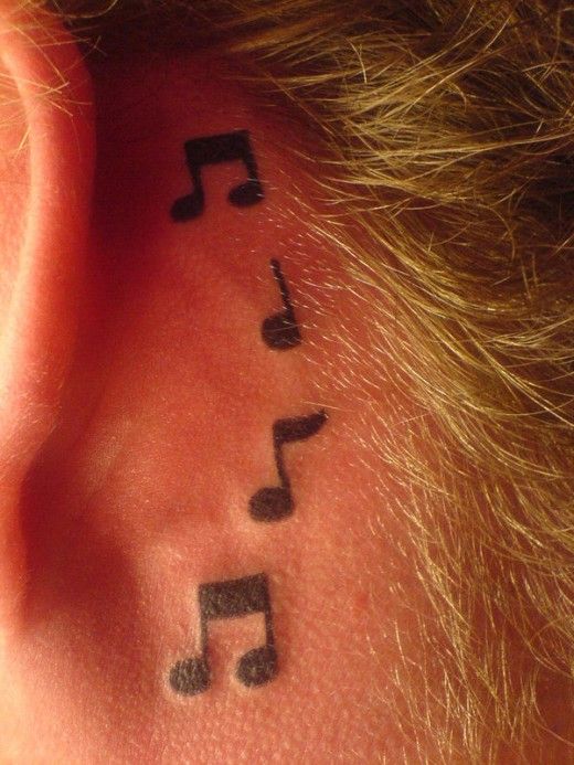 Guitar with music notes