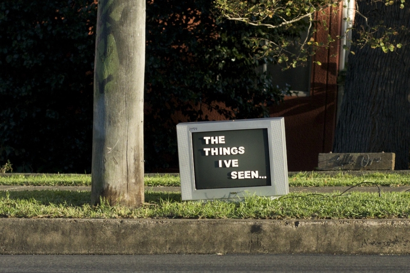 Final gallery image of typographic street installation