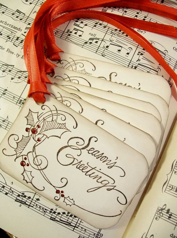 Handmade holiday gift tags