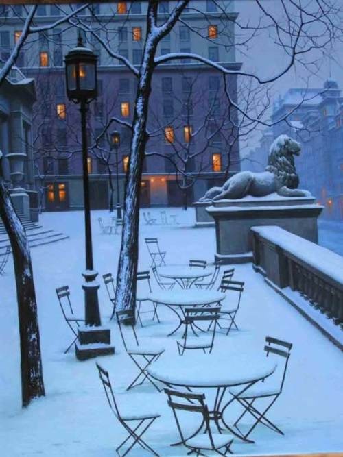Quiet winter scene