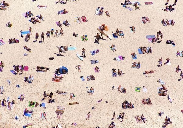 Bird's eye beach photography Gray Malin