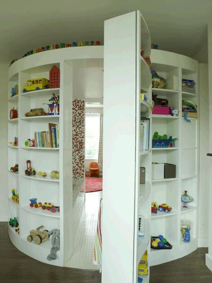 Styled bookcase with objects