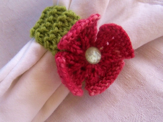 easter napkin knit