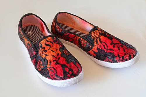 Tie-dyed sneakers