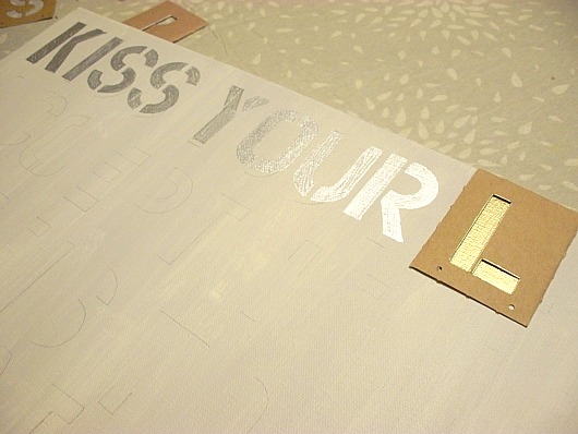 DIY canvas quote wall art detail