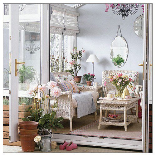 Square-format sunroom design with strong daylight