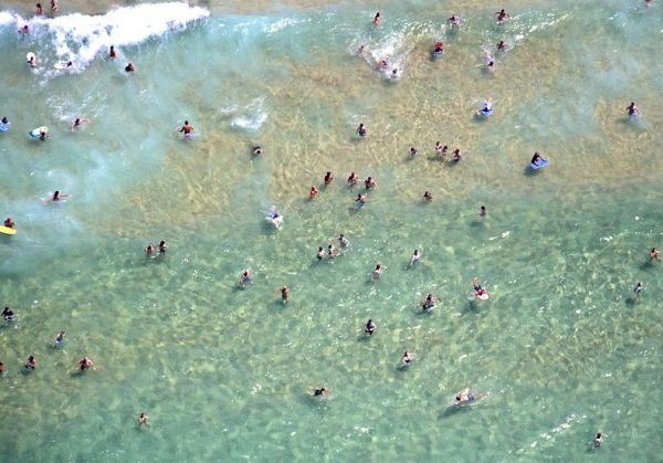 Beach from above by photographer Gray Malin