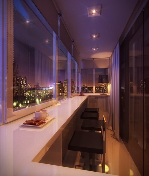 Styled balcony with plants and furniture
