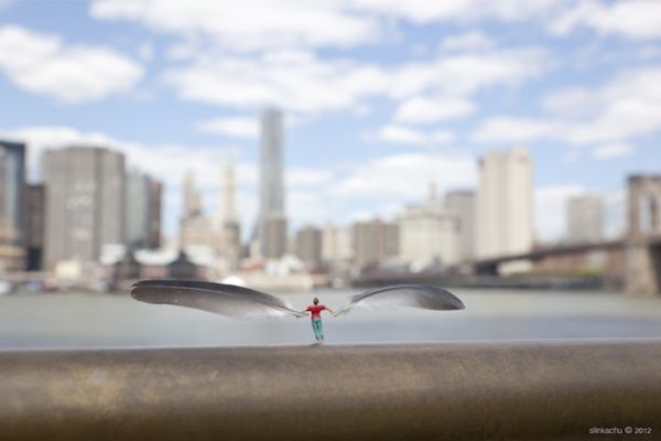 Slinkachu little people scene
