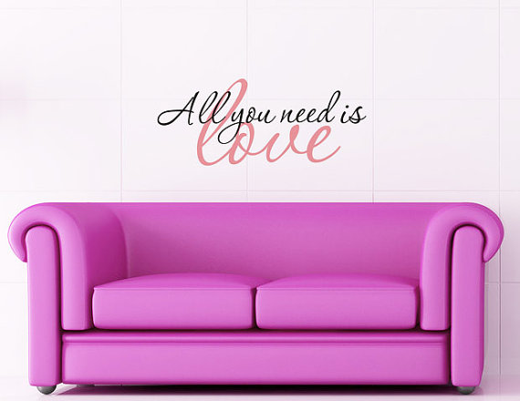 Romantic quote wall art styling