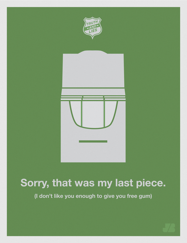 Truth and Lies poster by Justin Barber