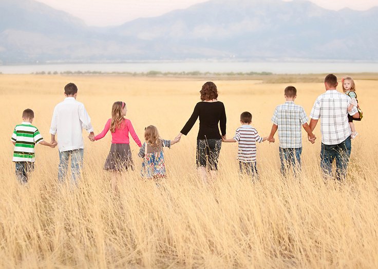 Family group with children