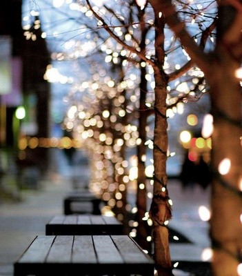 Bokeh photography with festive lights