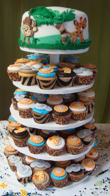 Animal print balloon cluster