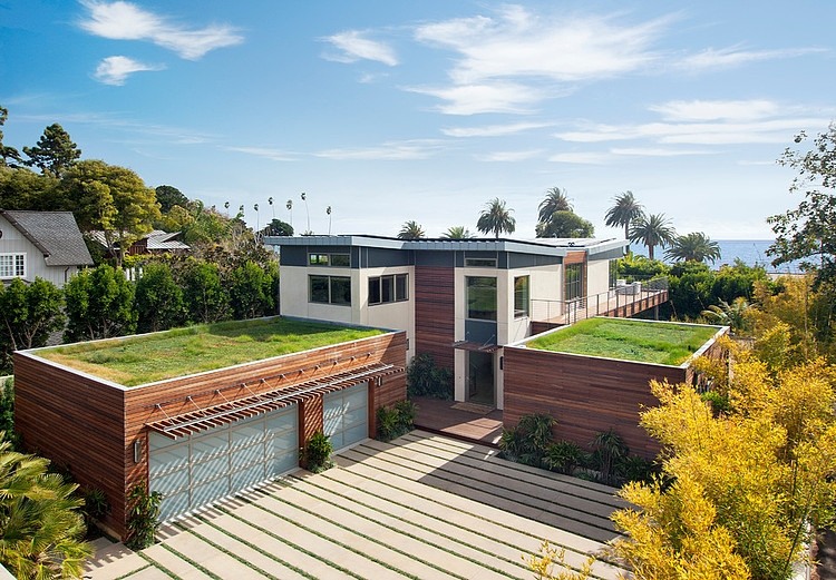 Modern sustainable residence facade
