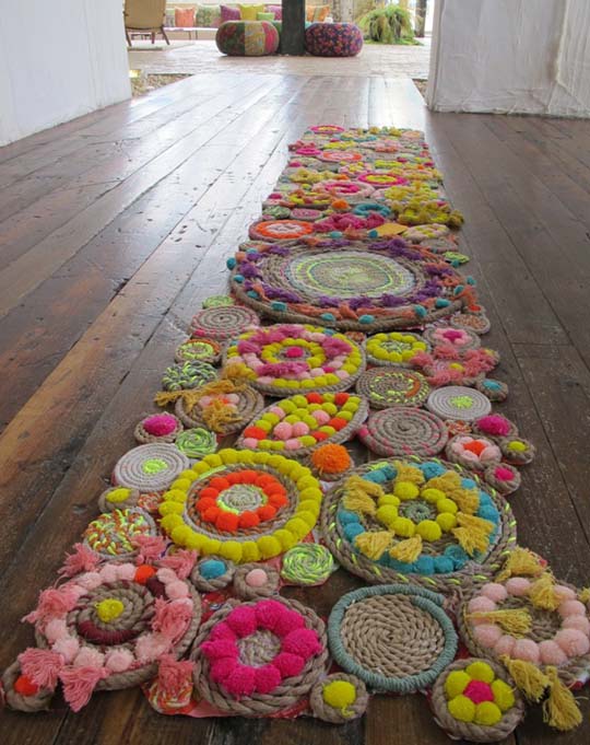 Coil rope DIY rug