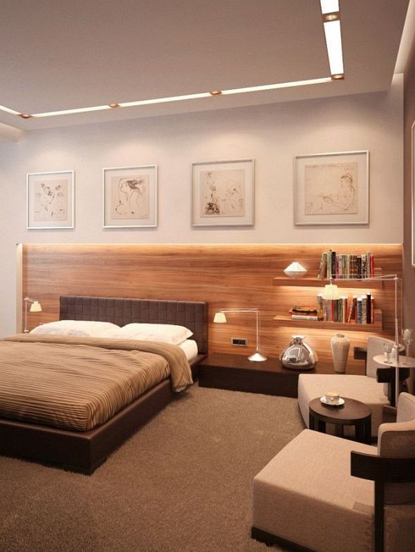 Unique bedroom material palette