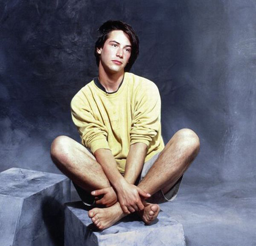 Keanu Reeves in a rare candid photograph