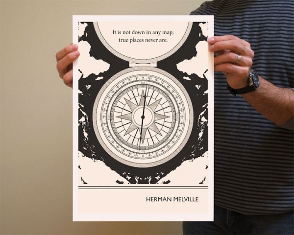 Black-and-white illustrated literary quotation
