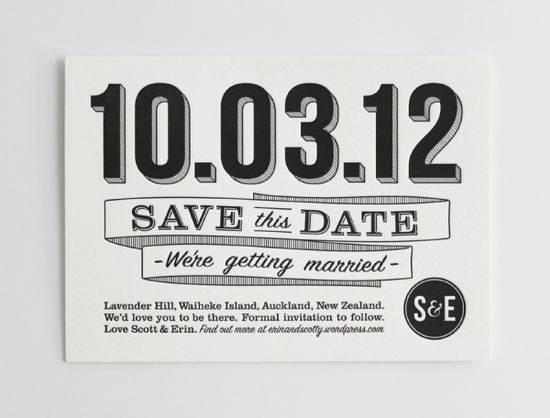 Handmade-look save-the-date