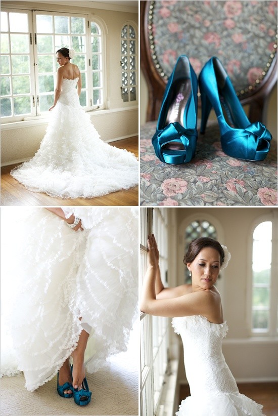 Soft dreamy wedding dress look