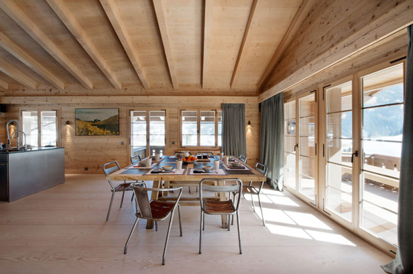 Open social interior with timber and soft seating