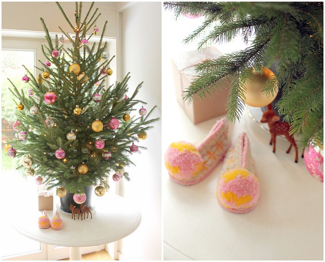 Small apartment holiday tree idea