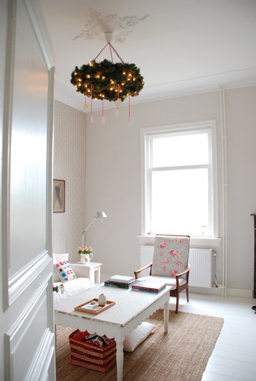 Christmas home styling with natural elements