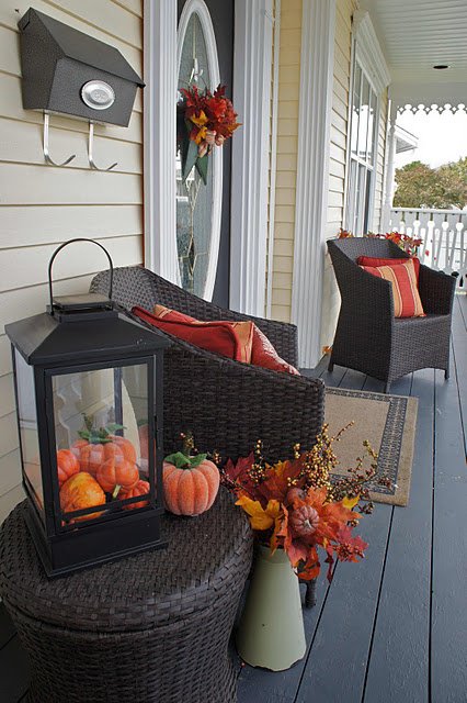 Fall front porch detail