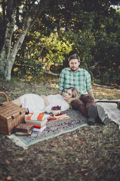 Final picnic engagement inspiration portrait