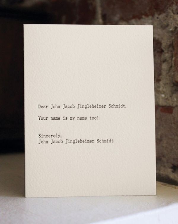Sarcastic typography greeting card