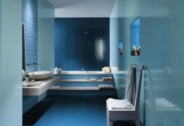 Bright modern bathroom design