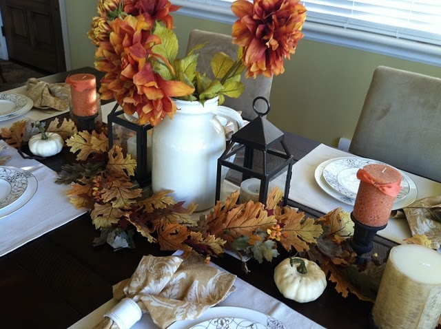 Glass and metal fall lanterns