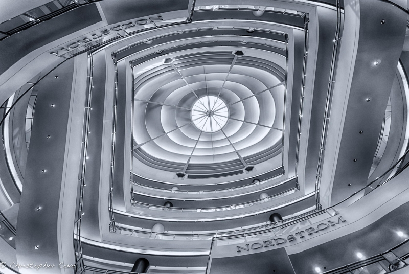 Christopher Cove black and white atrium spiral