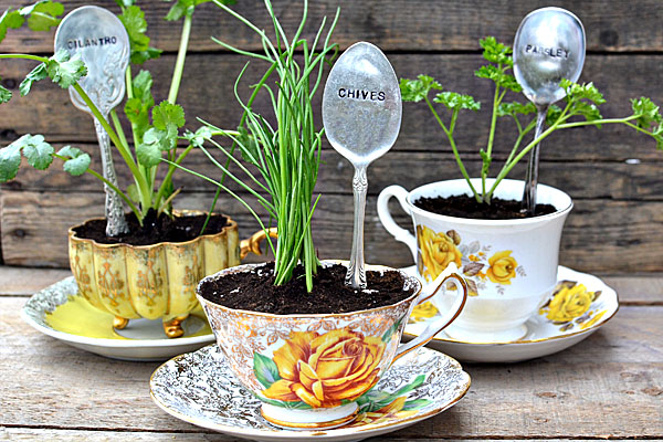stamped spoon plant markers