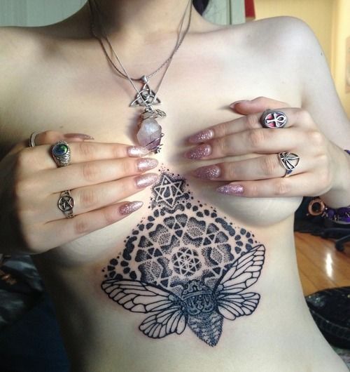 Mandala with crystal geometry