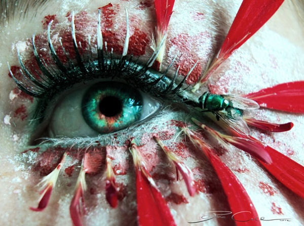 Svenja-Schmitt-makeup-art09 Avant-garde makeup photograph focusing on lid and lash detail
