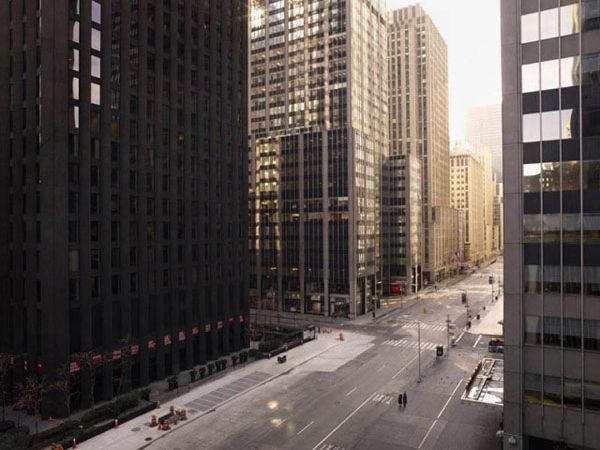 Lucie and Simon Silent World solitary figure in empty city