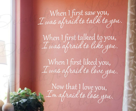 Love quote typography for home walls