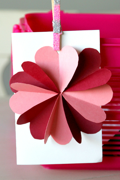 DIY heart card Valentine craft