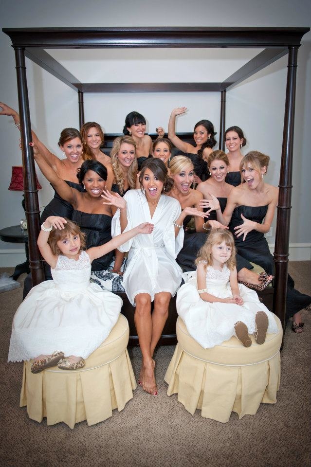 Single bridesmaid vertical portrait