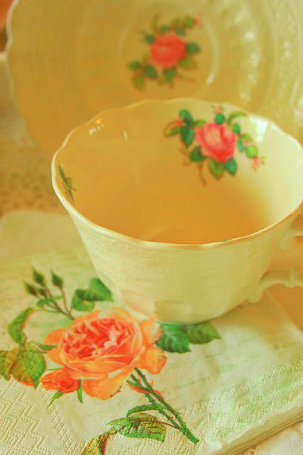 Porcelain tea cup portrait