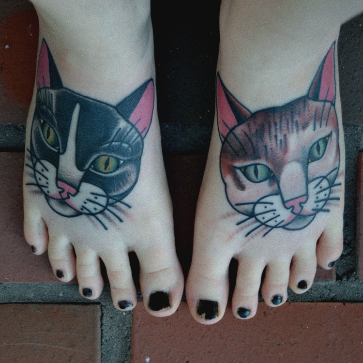 Botanical ankle and foot ink