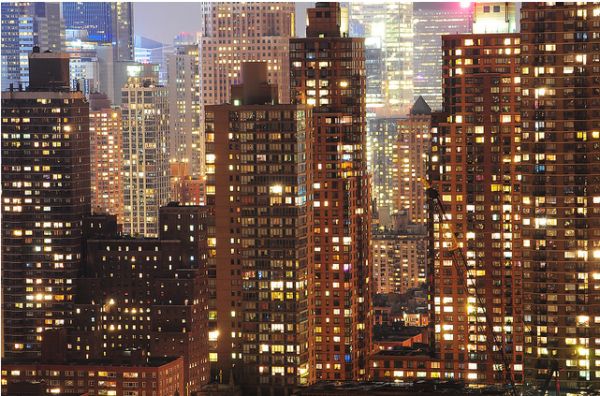 New York City lights long exposure by Ben Leshchinsky
