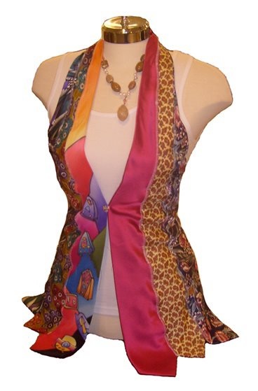 Waistcoat or garment craft from neck ties